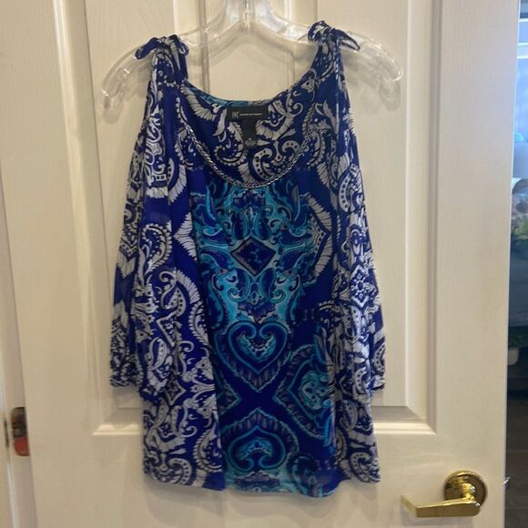 INC International Concepts Blouse Medium - Picture 1 of 8